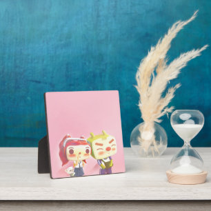 Whimsical Characters with Cat Fotoplatte