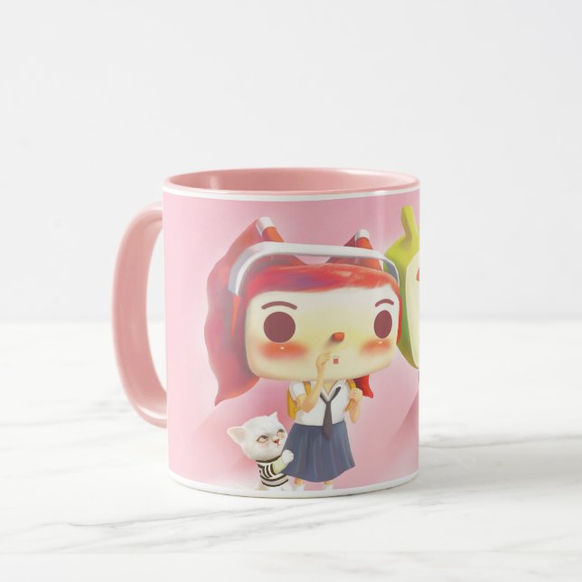 Whimsical Characters with Cat Tasse (Vorderseite Links)
