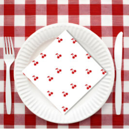 Whimsical Cherry auf Top Cherry Thema Serviette