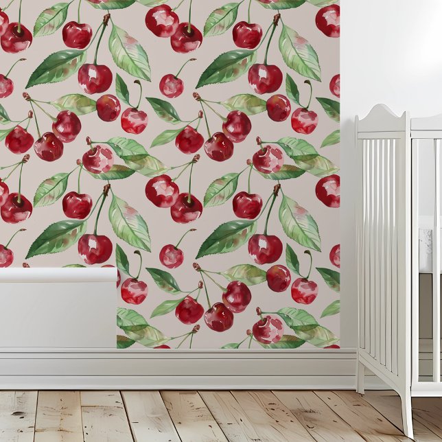 Whimsical Cherry Red Pattern Tapete (Von Creator hochgeladen)