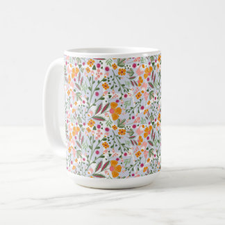 Whimsical Chey und farbenfrohe Blume Kaffeetasse