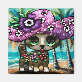 Whimsical Chihuahua Hund auf Ferienhausbaume Magnet