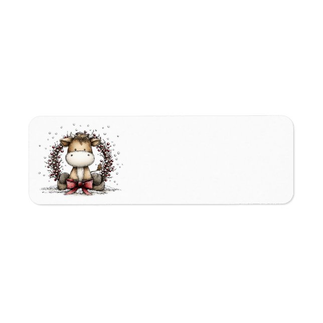 Whimsical Christmas Address Labels (Vorne)