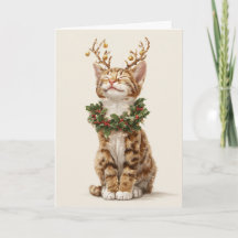 Whimsical Christmas Cat
