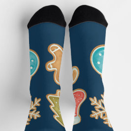 Whimsical Christmas Cookie Icons Socken