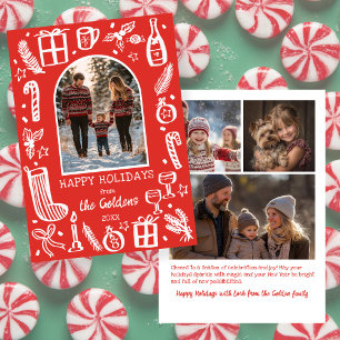 Whimsical Christmas  Cute Custom Arch 4 FOTO  Feiertagskarte