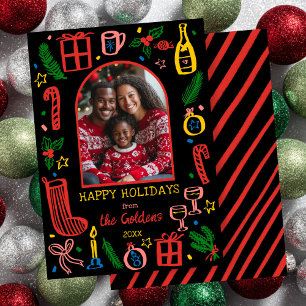 Whimsical Christmas Cute Custom Arch FOTO Feiertagskarte