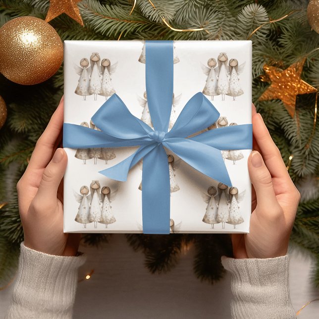 Whimsical Christmas Engels Weihnachtspapier Geschenkpapier (Von Creator hochgeladen)