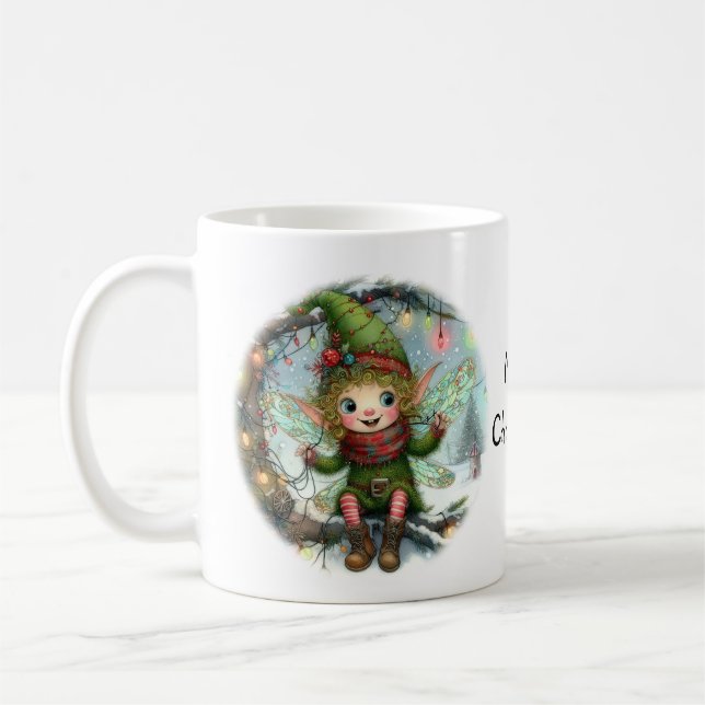 Whimsical Christmas Fairy Kaffeetasse (Links)