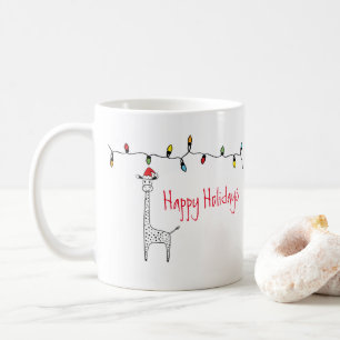 Whimsical Christmas Giraffe Kaffeetasse