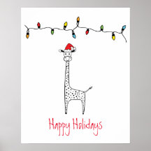 Whimsical Christmas Giraffe