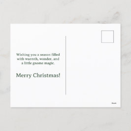 Whimsical Christmas Gnome Postcard - Gruß Feiertagspostkarte