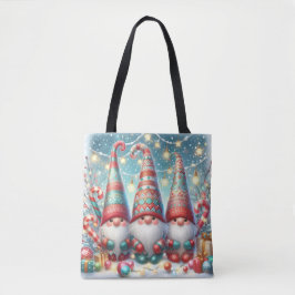 Whimsical Christmas Gnome Tote Bag