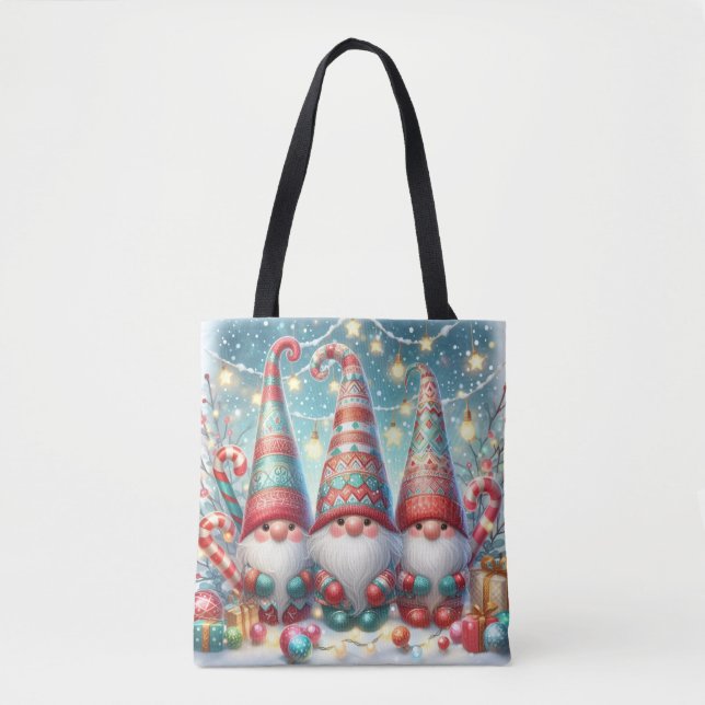 Whimsical Christmas Gnome Tote Bag (Vorderseite)