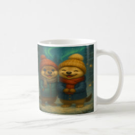 Whimsical Christmas Mug with Cozy Animal Friends Kaffeetasse