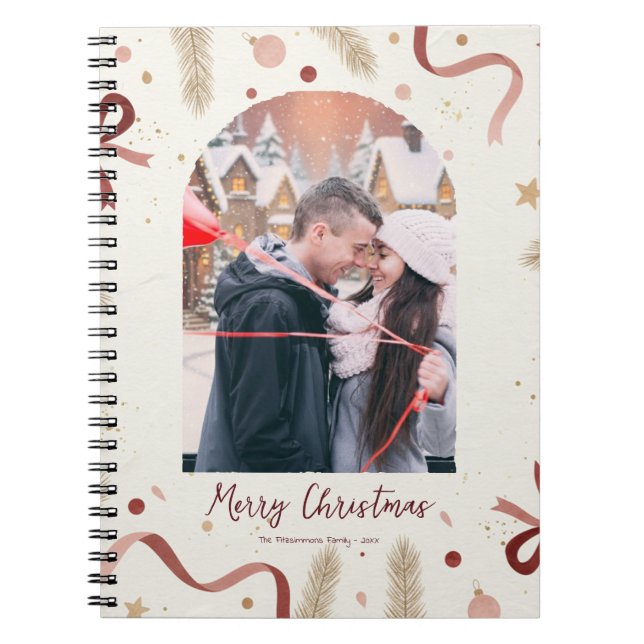 Whimsical Christmas Notizbuch – Minimaler Feiertag Notizblock (Vorderseite)