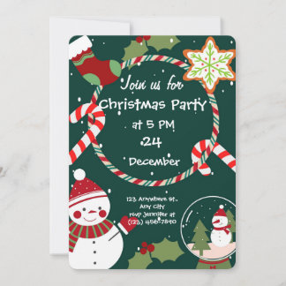 Whimsical Christmas Party Invitation  Einladung