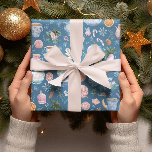 Whimsical Christmas Pattern Wrapping Paper  Geschenkpapier (Von Creator hochgeladen)