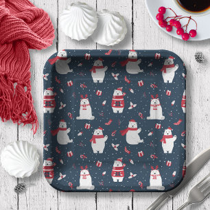 Whimsical Christmas Polar Bears ID850 Pappteller