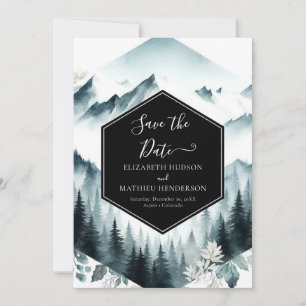 Whimsical Classic Mountain Wedding Save The Date