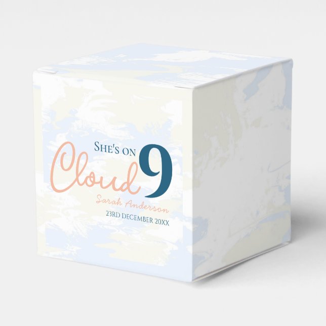 Whimsical Cloud 9 Pastel Chic Brautparty Geschenkschachtel (Vorderseite)