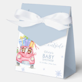 Whimsical Cold Outside Reindeer Bear Baby Shower Geschenkschachtel