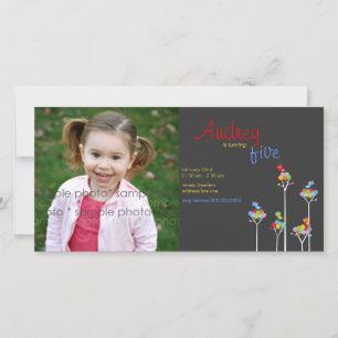 Whimsical Color Dots Birds Tree Kinder 5. Geburtst