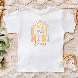 Whimsical Colorful Mini Bunny Rainbow Oster Kleinkind T-shirt