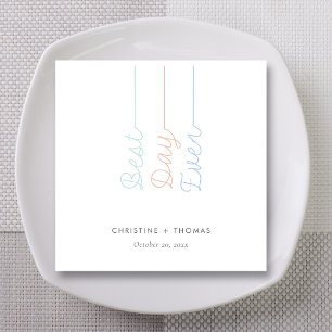 Whimsical & Colorful: Personalisiert "Best Day Eve Serviette