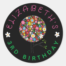 Whimsical Colorful Spring Blumen Pop Tree Party