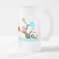 Whimsical Colorful Tree Tasse