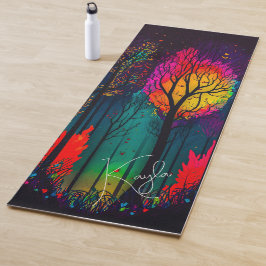 Whimsical Colorful Trees Yoga Mat Yogamatte