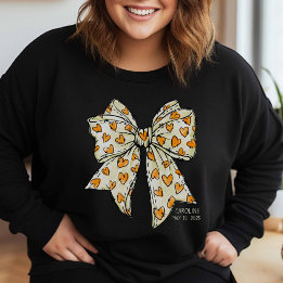 Whimsical Coquette Bow Herz gelb Sweatshirt