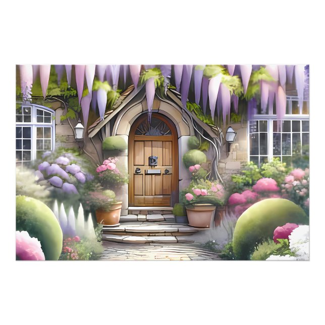 Whimsical Cottage Garden Pathway Fotodruck (Vorne)