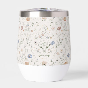 Whimsical Cottagecore Beige Wasserfarbe Wildblume