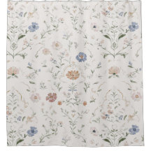 Whimsical Cottagecore Beige Wasserfarbe Wildblume