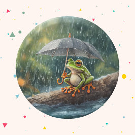 Whimsical Cottailcore Frog Geburtstagsparty Pappteller