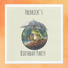 Whimsical Cottailcore Frog Geburtstagsparty Serviette