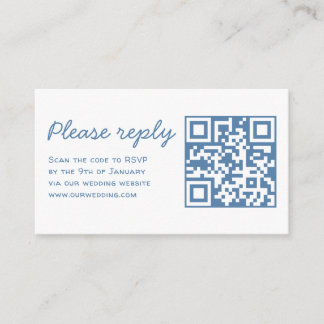 Whimsical Couple Rings Doodle UAWG QR Code Wedding Begleitkarte