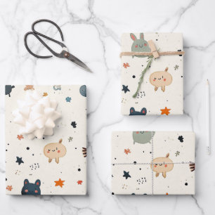 Whimsical Critter Wonderland Geschenkpapier Set