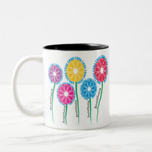 Whimsical CRNA-Blume Zweifarbige Tasse