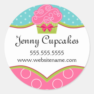 Whimsical Cupcake Bakery Box Siegel Runder Aufkleber