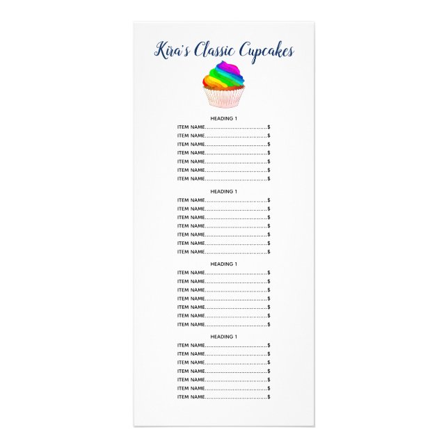 Whimsical Cupcake Maker Baker Konditorei Koch Werbekarte (Vorne)