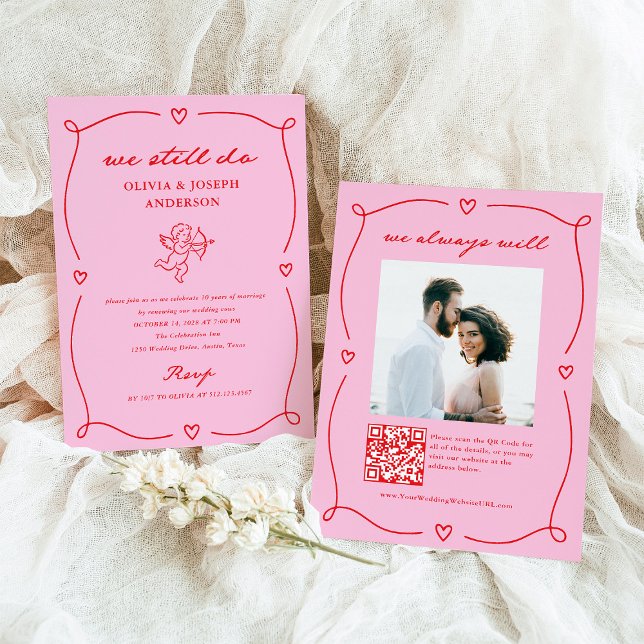 Whimsical Cupid | We Still Do Wedding Vow Renewal Einladung (Von Creator hochgeladen)