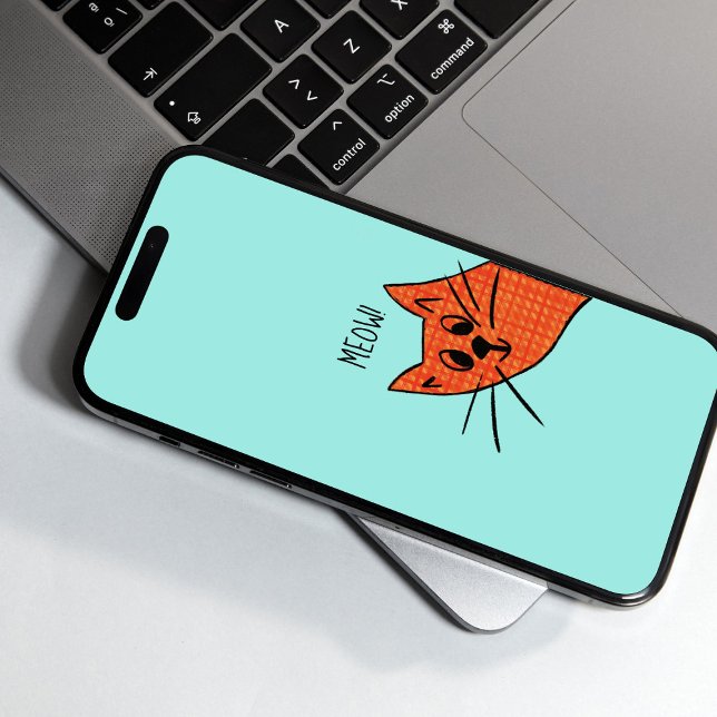 Whimsical Curious Ginger Cat Phone Case Samsung Galaxy Hülle (Von Creator hochgeladen)