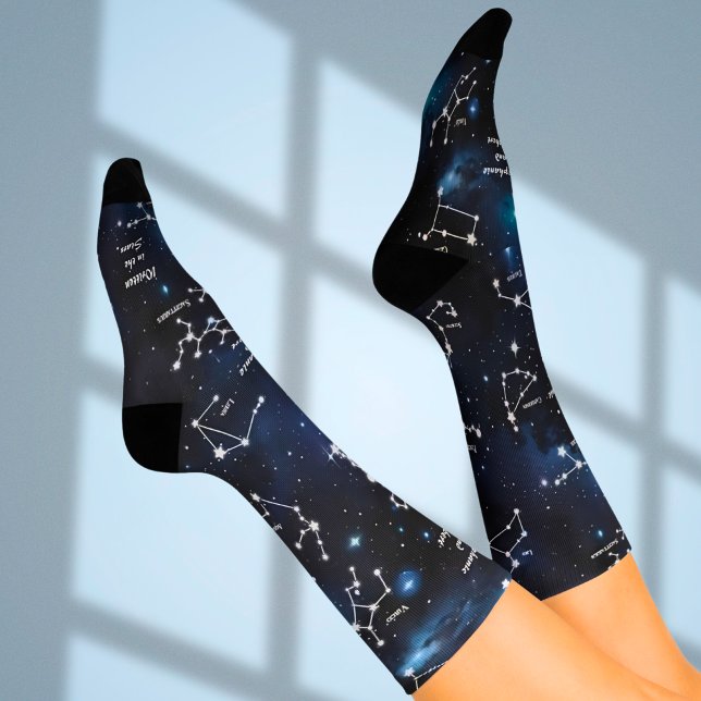 Whimsical Custom Astrology Stars Sock Socken (Von Creator hochgeladen)