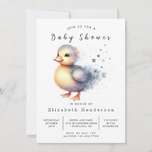 Whimsical Custom Duck Baby Duck Einladung
