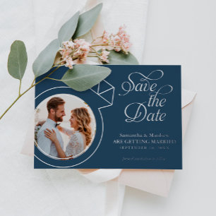 Whimsical Custom Foto Wedding Save the Date Folieneinladung