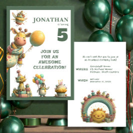 Whimsical Custom Personalized Birthday Invitation Einladung