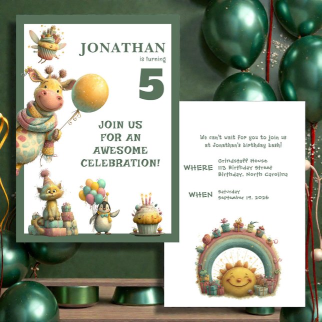 Whimsical Custom Personalized Birthday Invitation Einladung (Von Creator hochgeladen)